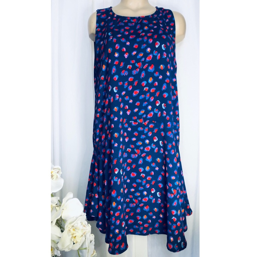 Navy Dress polka dot
